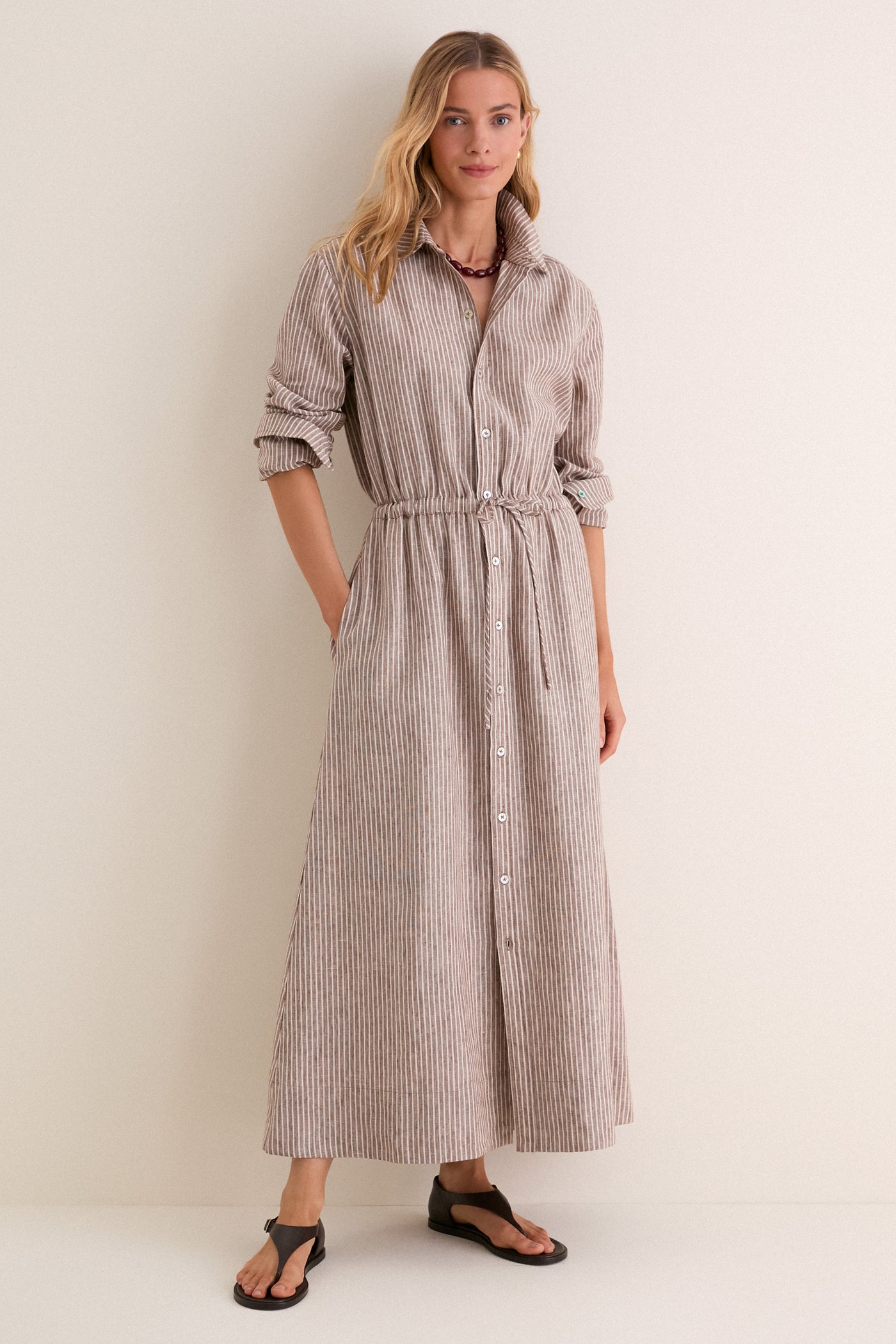 Cafe Stripe Linen Julien Shirt Dress | Tuckernuck Cafe Stripe Linen Julien Shirt Dress | Tuckernuck
