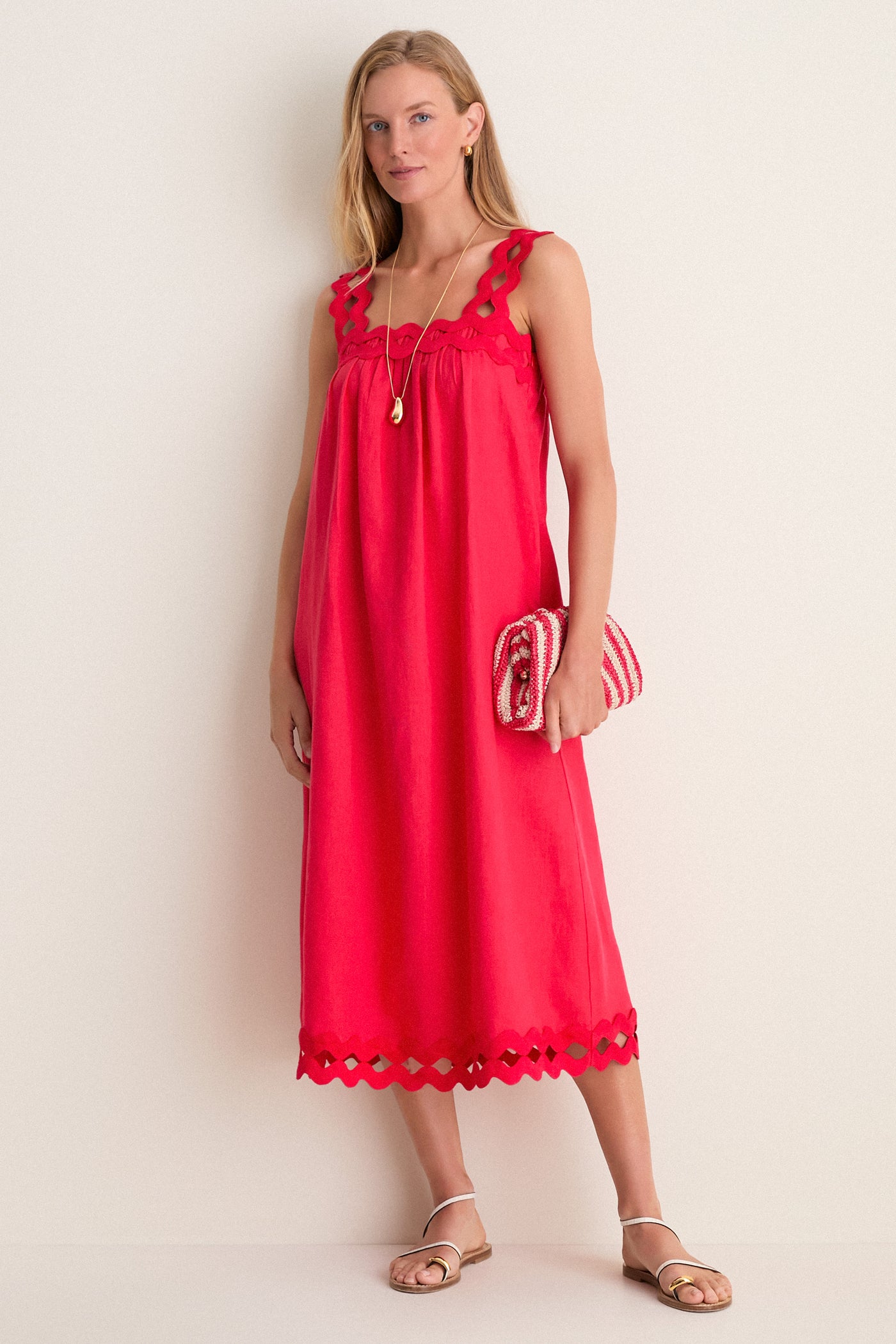 Cherry Ric Rac Linen Ellis Dress | Tuckernuck Cherry Ric Rac Linen Ellis Dress | Tuckernuck