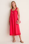 Cherry Ric Rac Linen Ellis Dress
