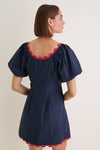 Navy and Red Ric Rac Daley Mini Dress