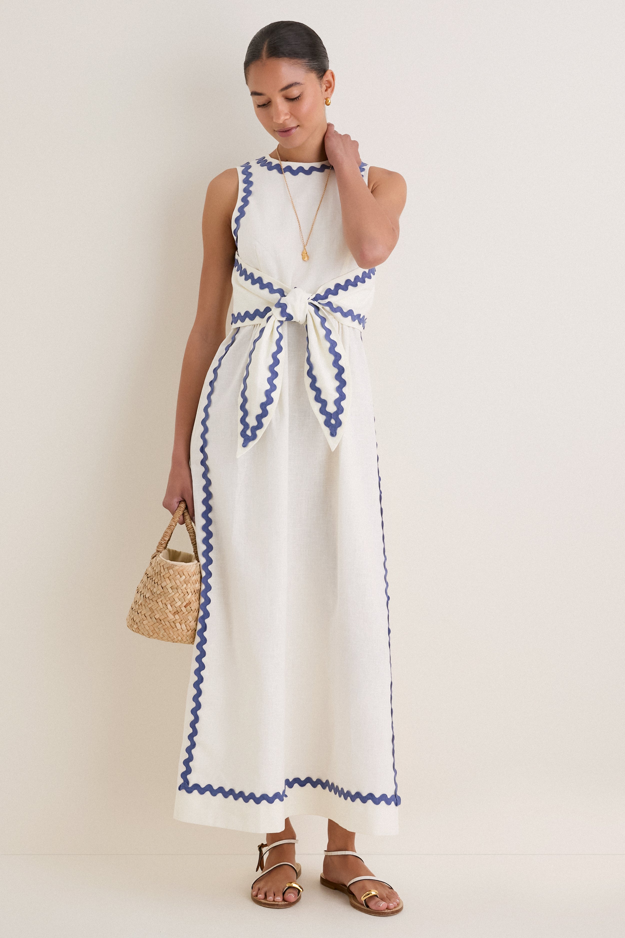 Ivory Ric Rac Tie Brocks Dress | Tuckernuck