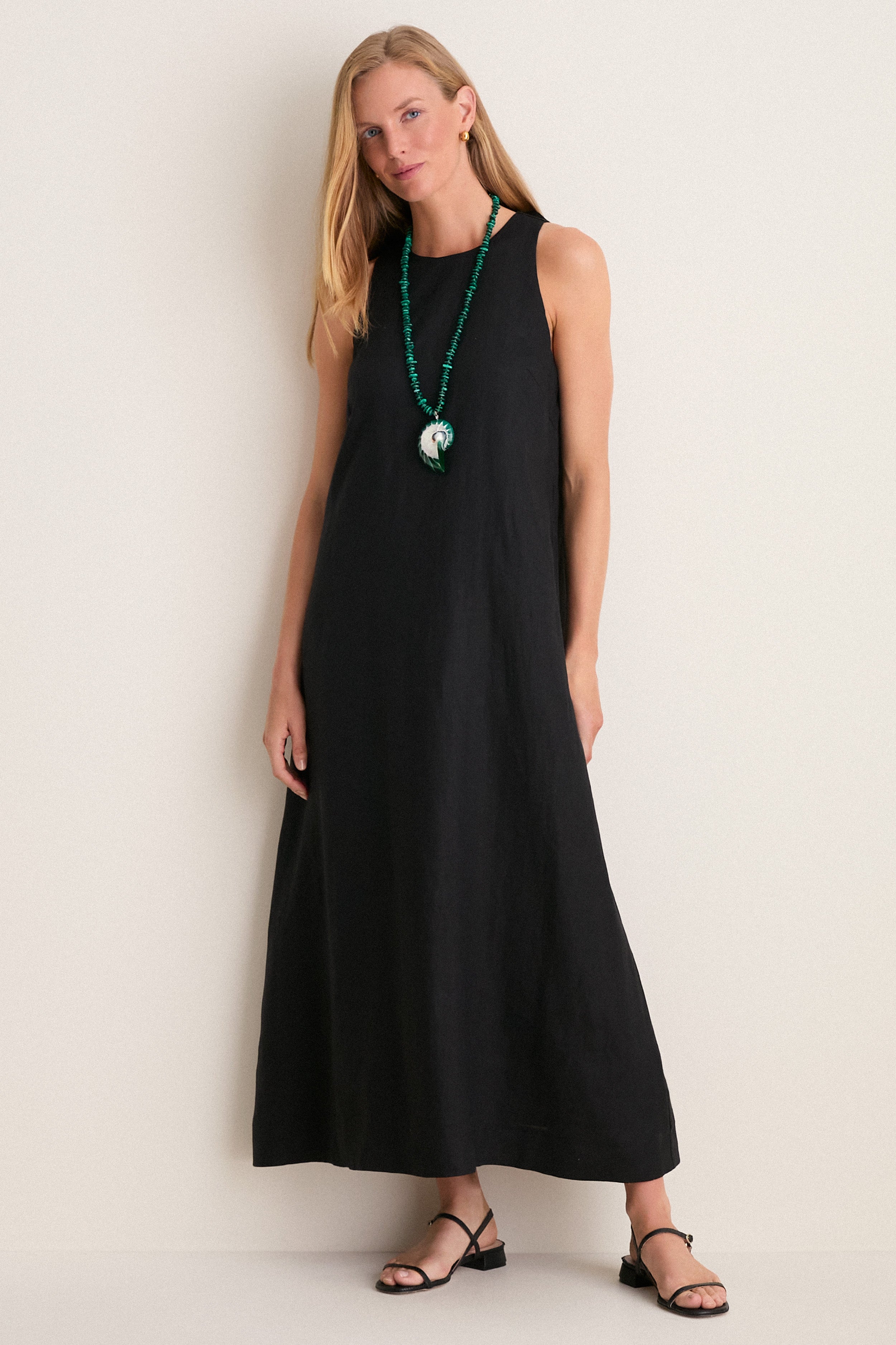 Tuckernuck Black Linen Portia Dress Black Linen / S