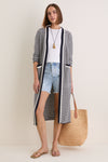 Navy Stripe Olsen Duster Cardigan