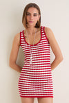 Avenue Knit Stripe Michaels Mini Dress