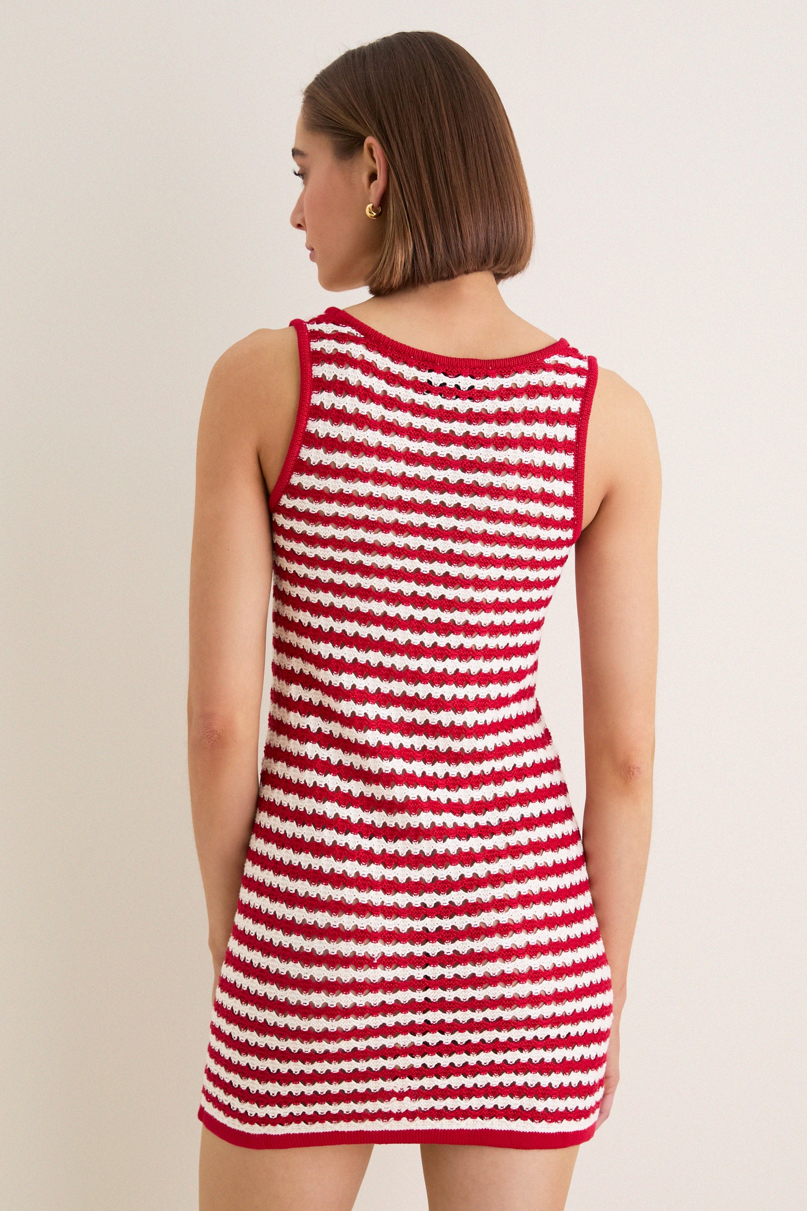 Avenue Knit Stripe Michaels Mini Dress