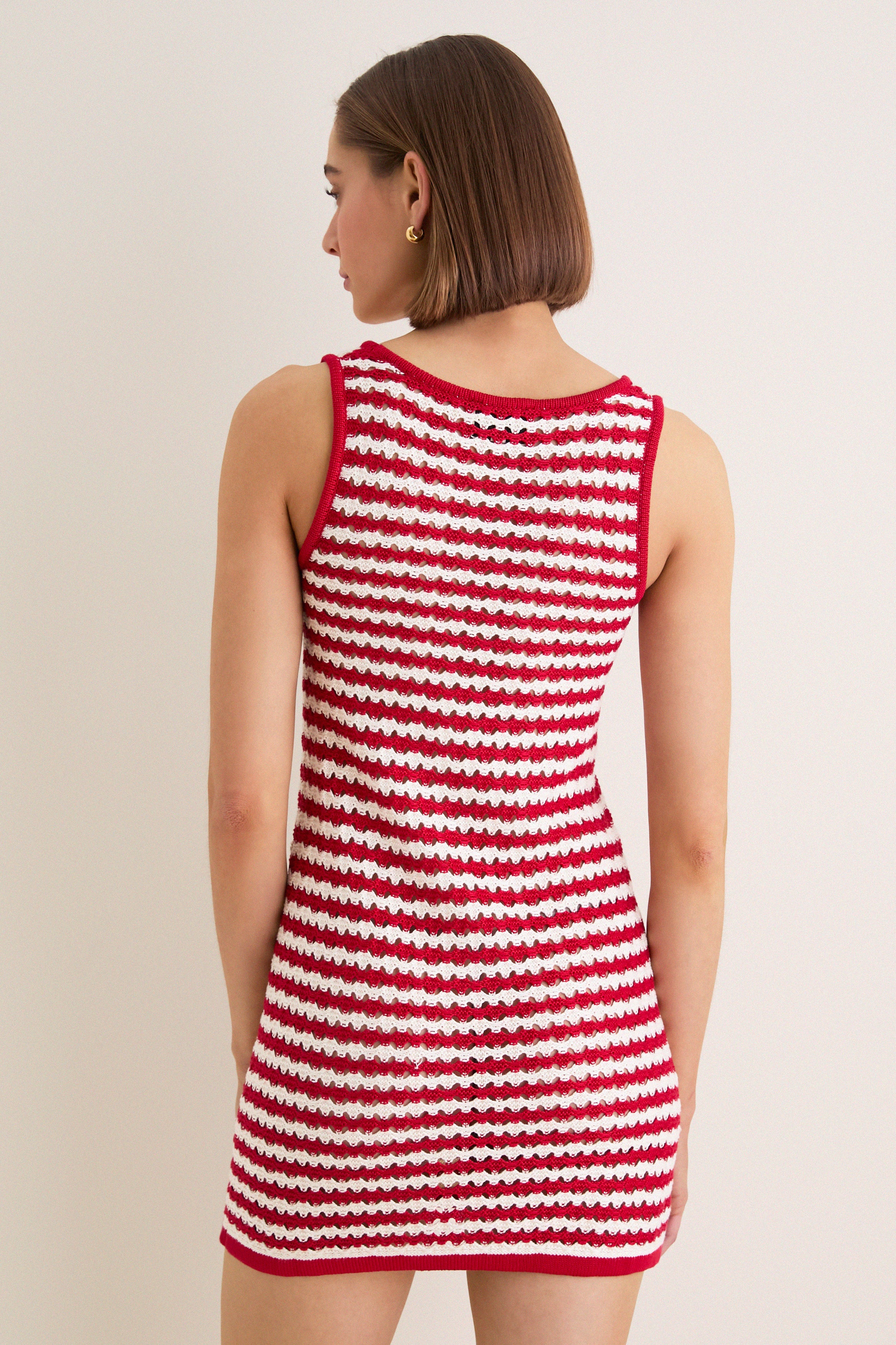 Avenue Knit Stripe Michaels Mini Dress