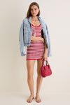 Avenue Knit Stripe Michaels Mini Dress