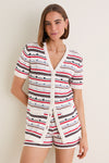 Mariner Stripe Knit Thames Cardigan