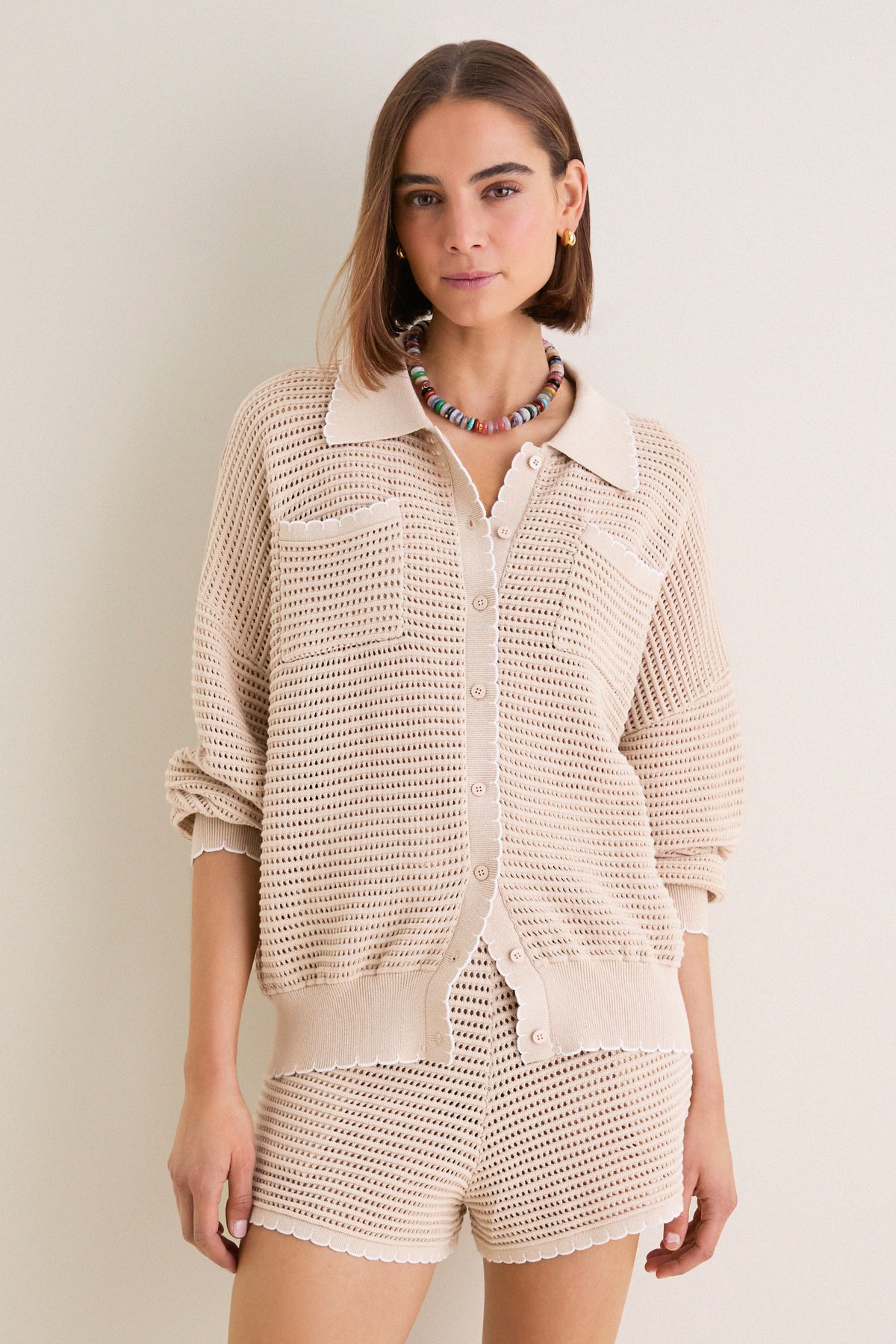 Sandstone Crochet Somerset Jacket