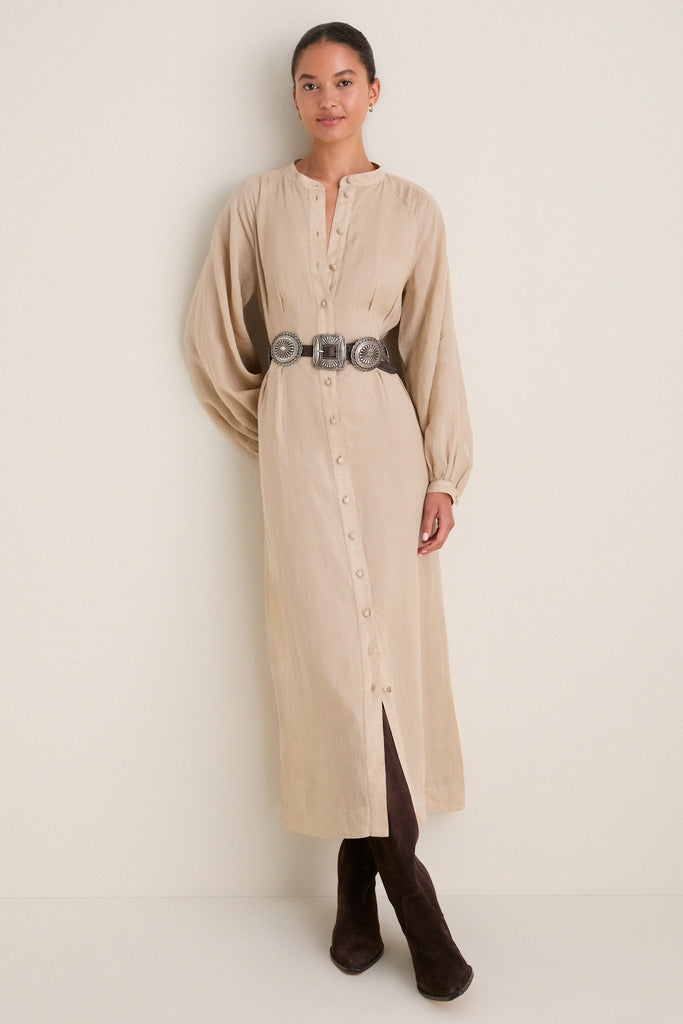 tuckernuck beige dress Sand Granier Vintage Lace Wedding Dress