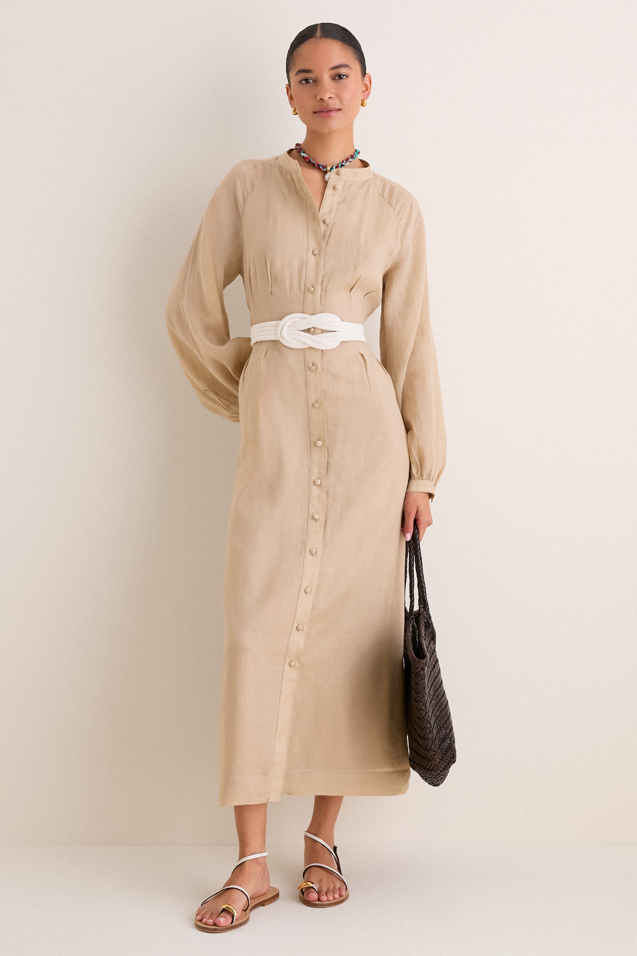 Tuckernuck Sand Button Down Granier Dress Sand / XXL