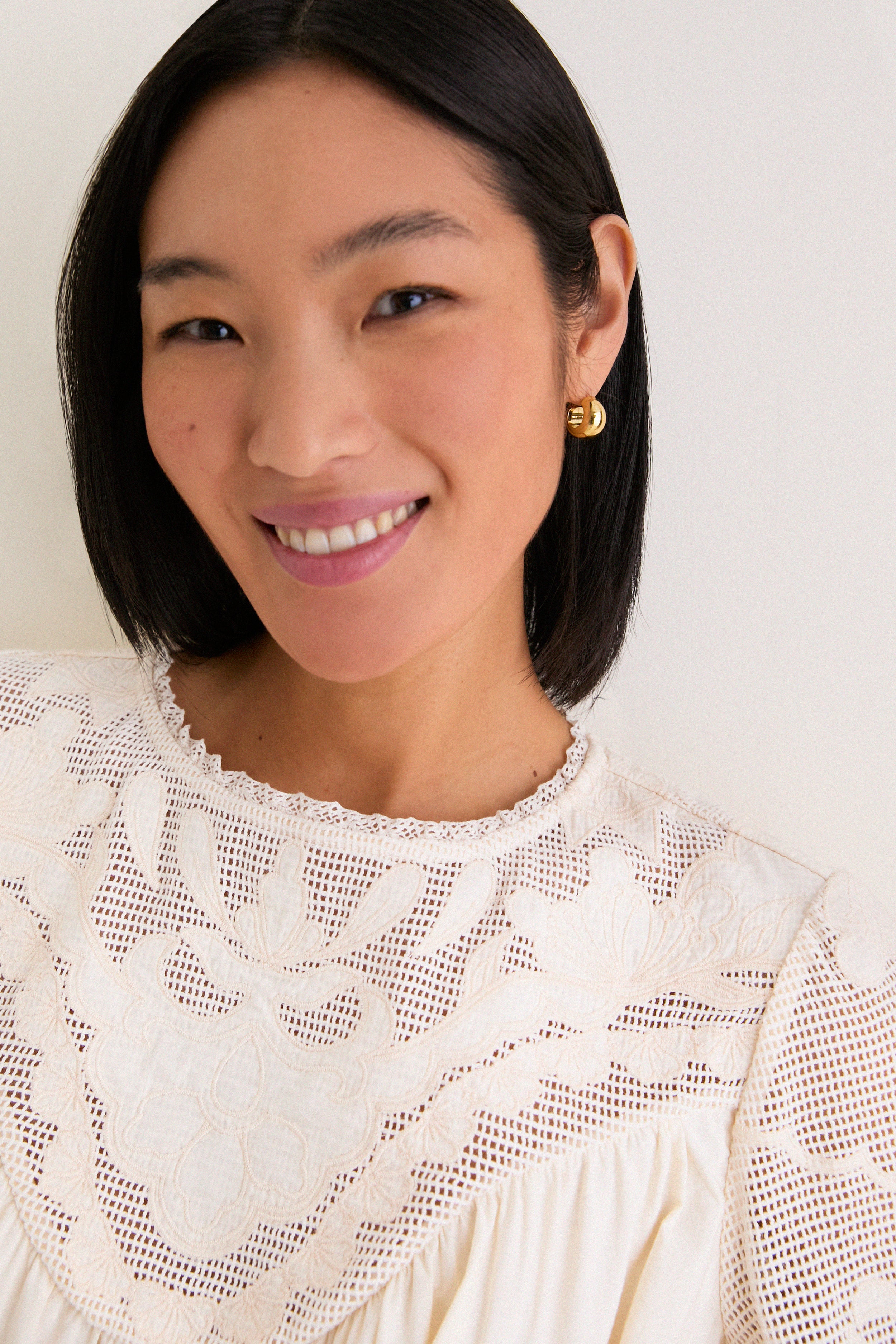 Ivory Patchwork Embroidered Cressida Mini Dress | Tuckernuck