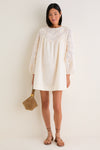 Ivory Patchwork Embroidered Cressida Mini Dress