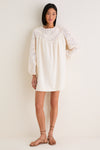 Ivory Patchwork Embroidered Cressida Mini Dress