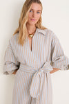 Multi Seersucker Annette Maxi Shirt Dress