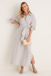 Multi Seersucker Annette Maxi Shirt Dress