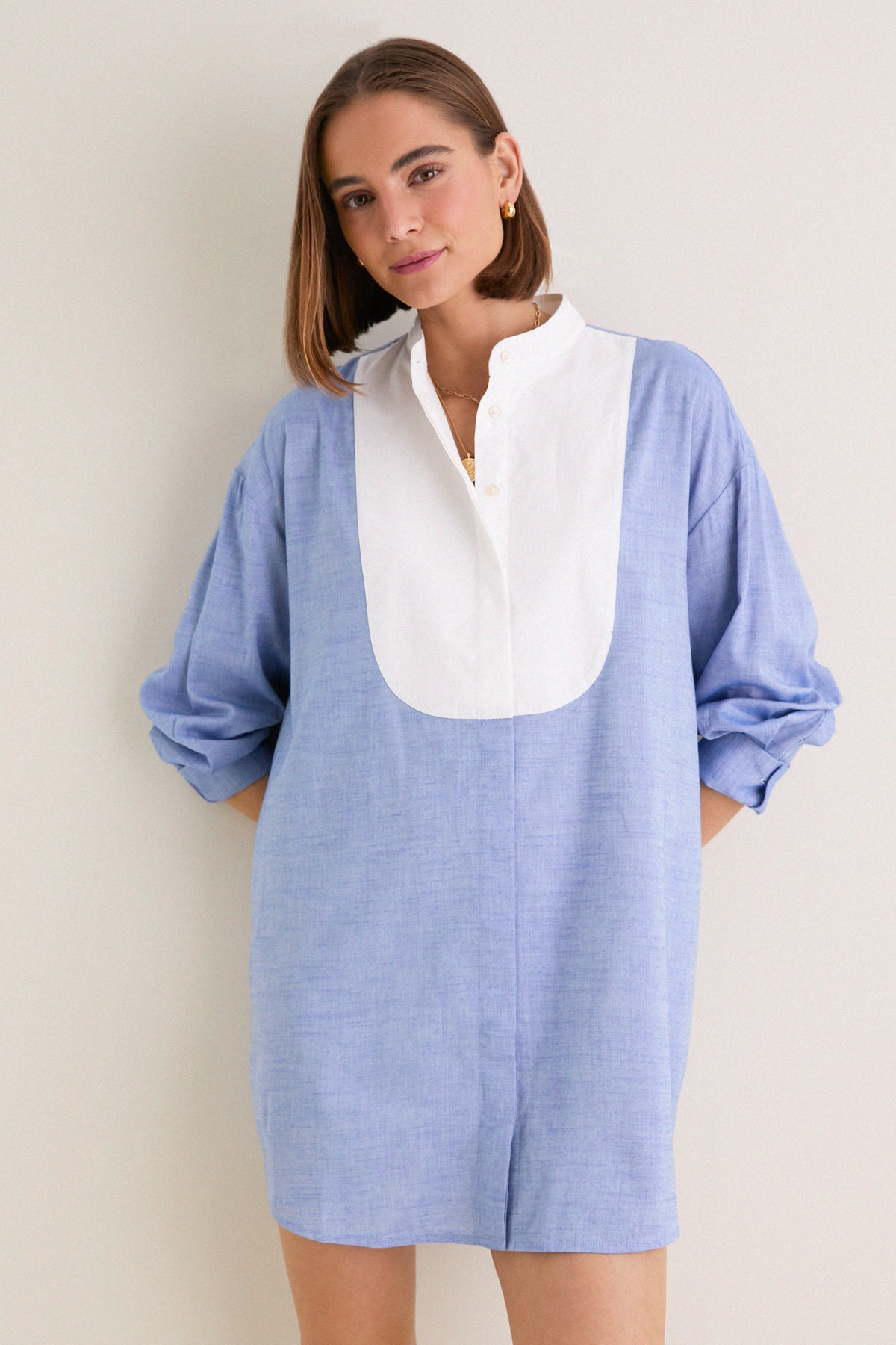 Tuckernuck Chambray Arlington Shirt Dress Chambray / XS