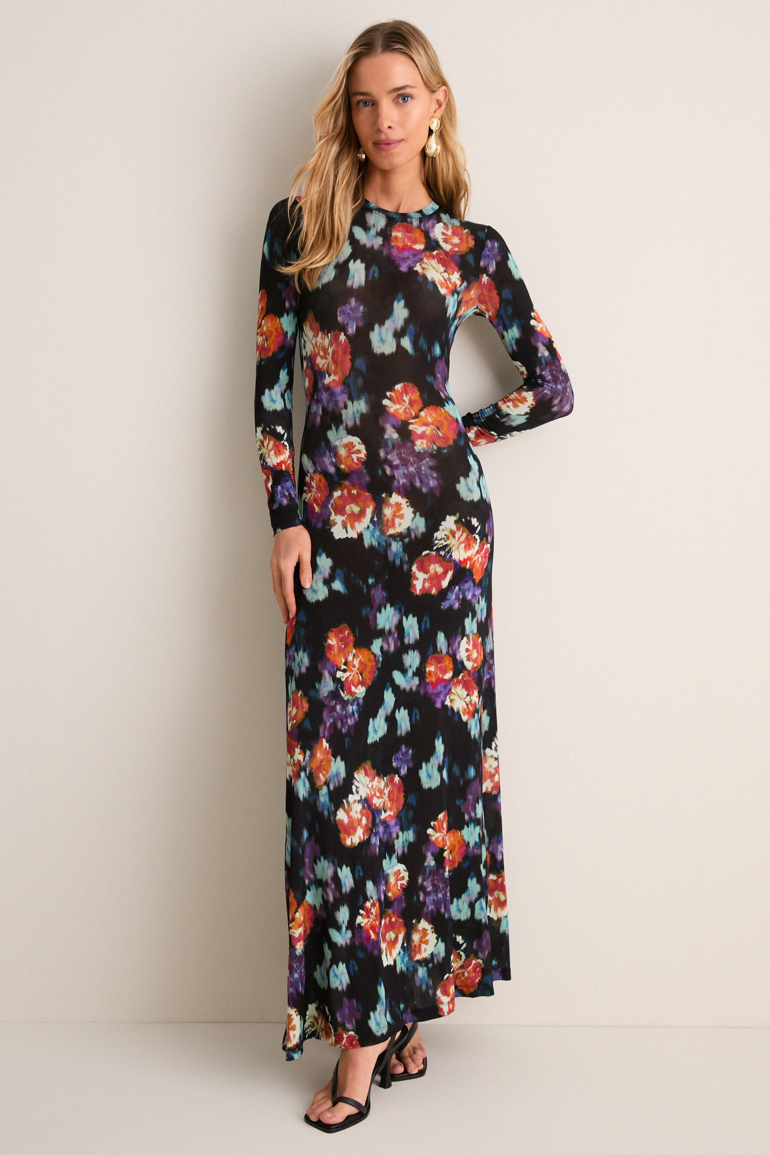 Nocturne Amari Long Sleeve Jersey Dress