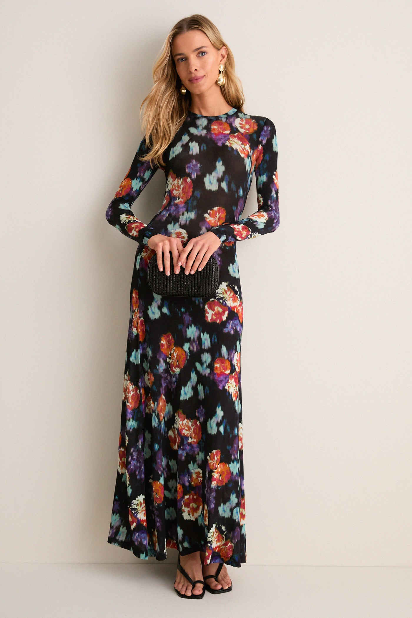 Nocturne Amari Long Sleeve Jersey Dress