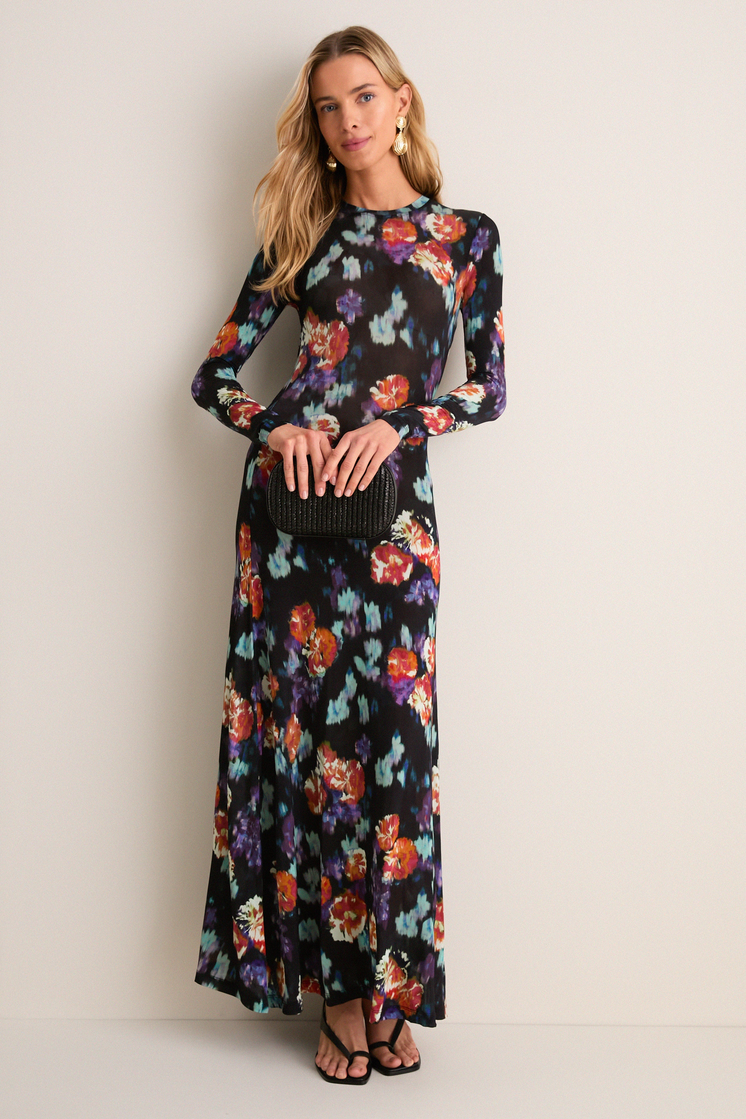 Nocturne Amari Long Sleeve Jersey Dress