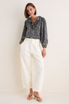 Midnight Bloom Siena Long Sleeve Cotton Top