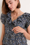 Midnight Bloom Celie Cotton Mini Dress