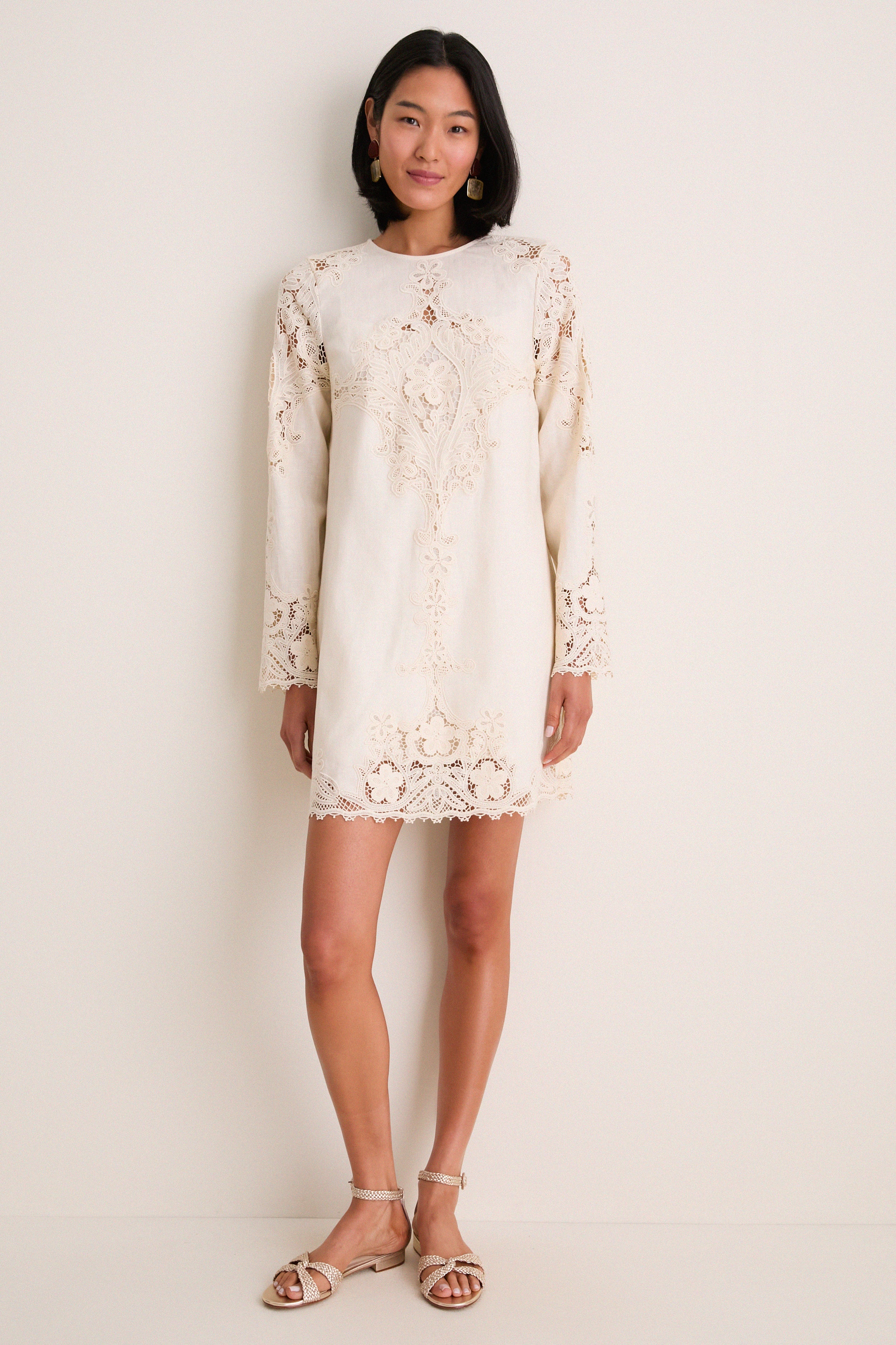 Ivory Camie Linen Mini Dress