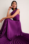 Amaranth Malin Satin Dress