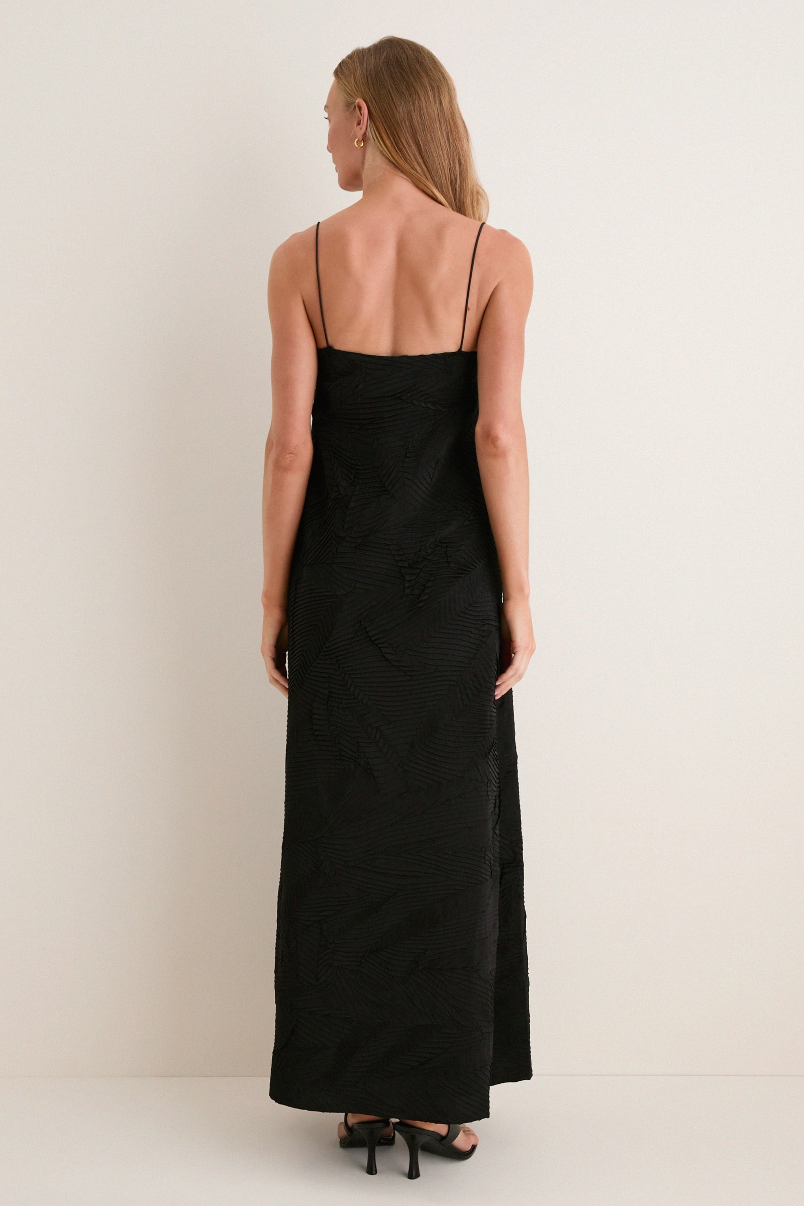 Noir Landscape Satin Dress
