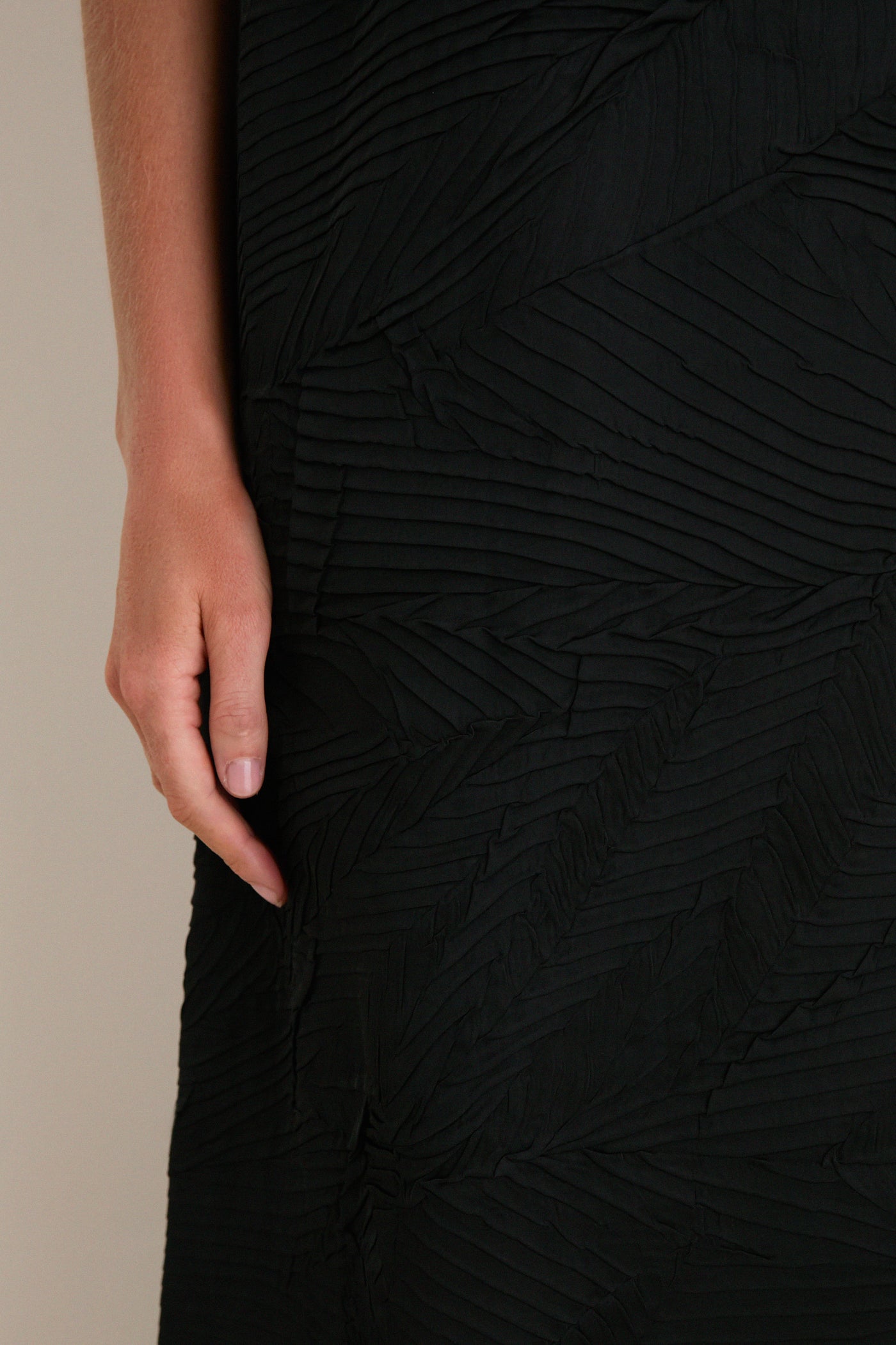 Noir Landscape Satin Dress