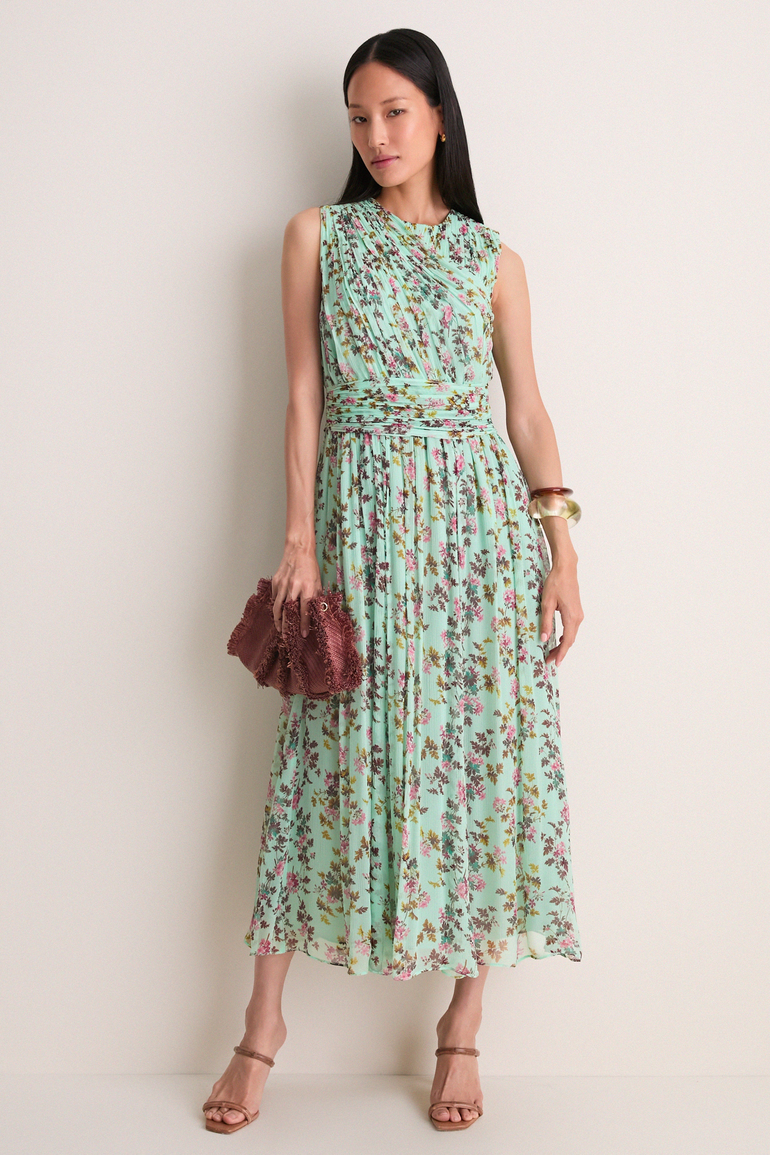 Opaline Celestina Sleeveless Silk Dress