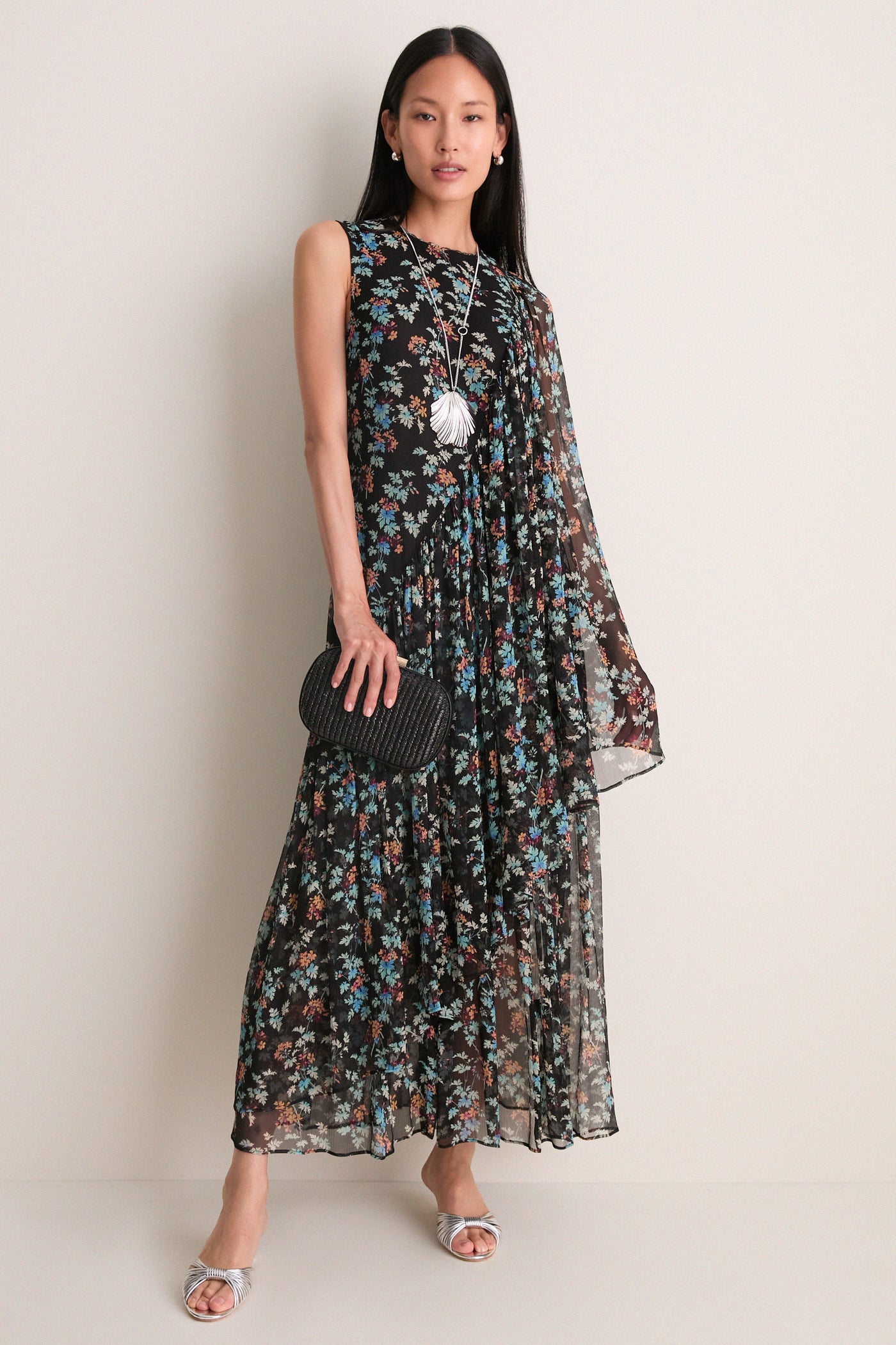 Nightshade Seraphina Silk Draped Dress