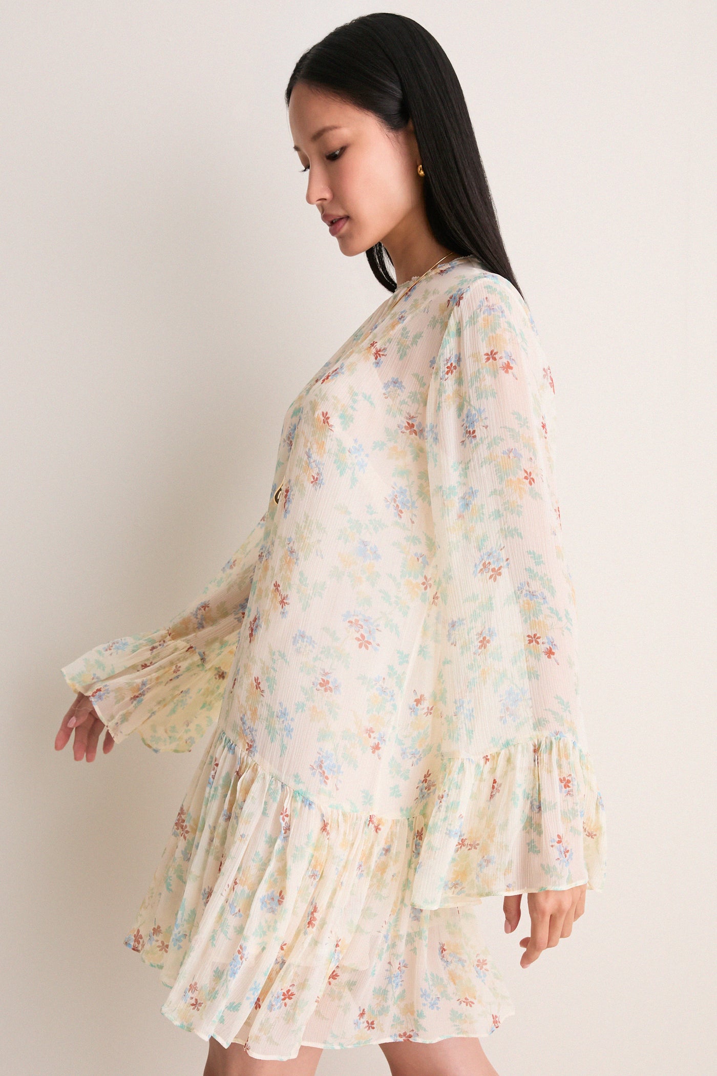 Moon Petal Emmeline Silk Mini Dress