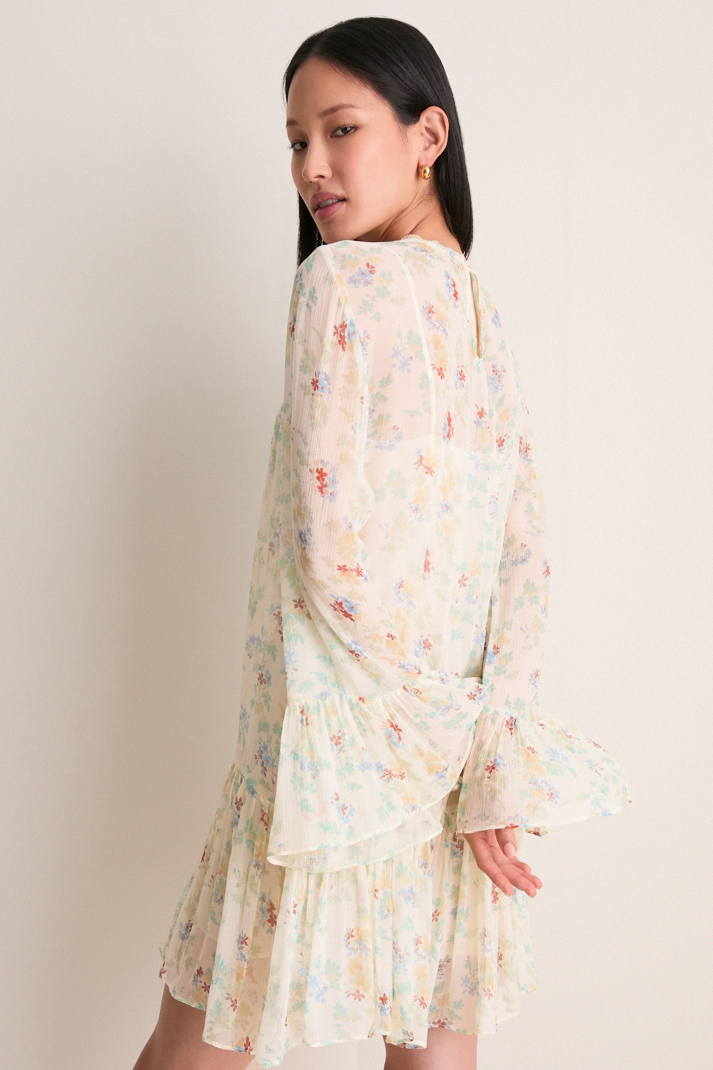 Moon Petal Emmeline Silk Mini Dress