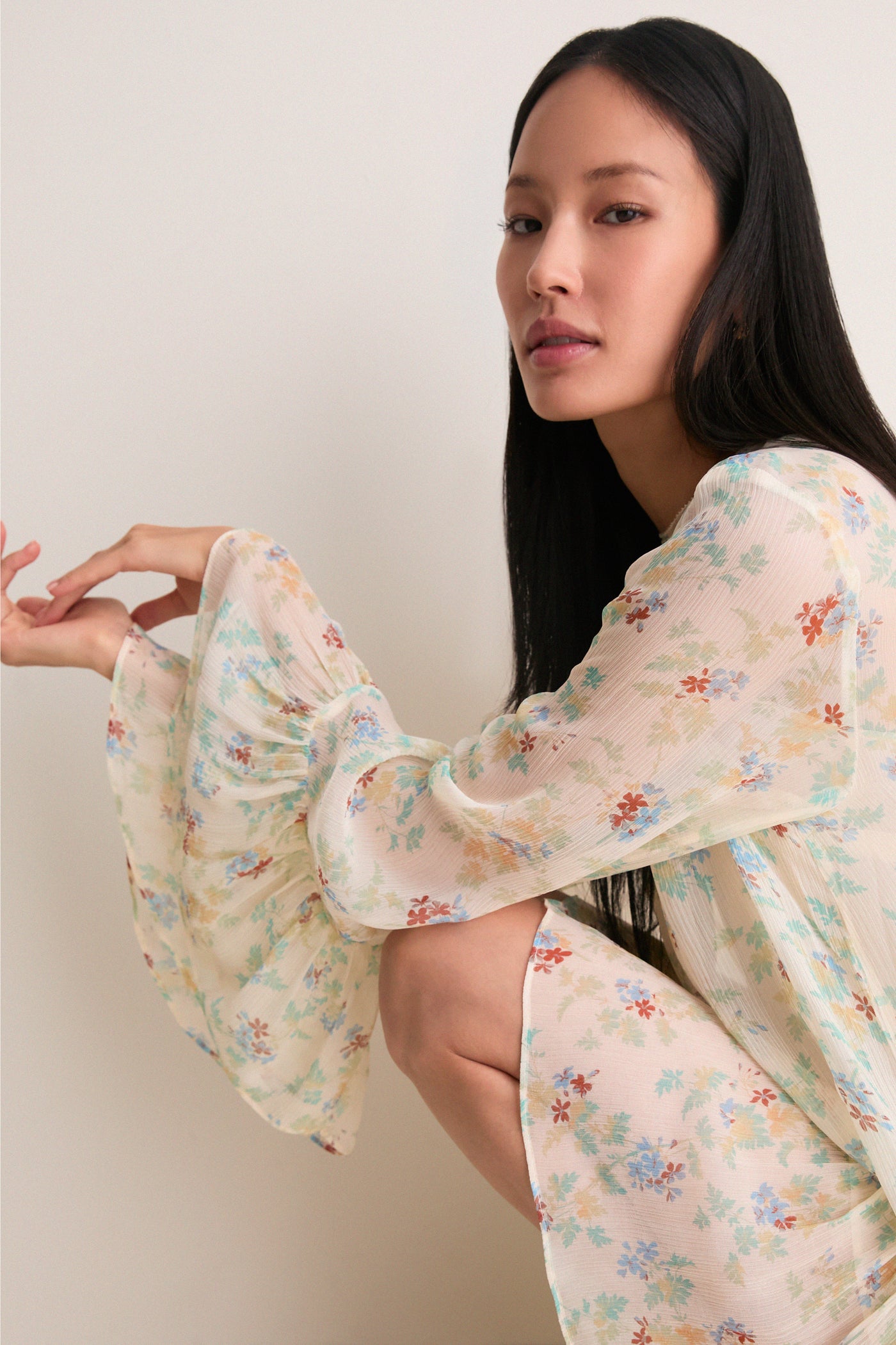 Moon Petal Emmeline Silk Mini Dress