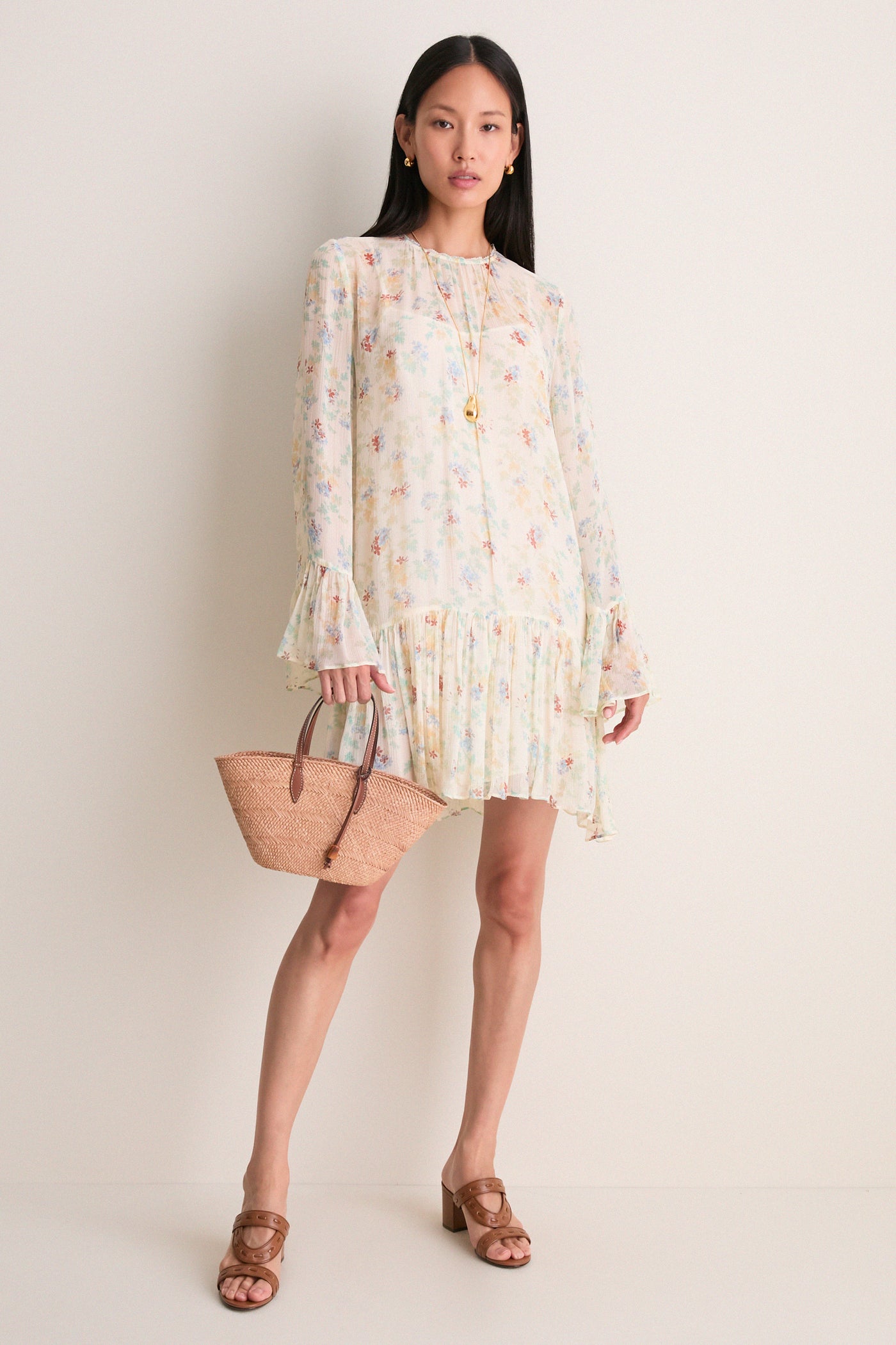 Moon Petal Emmeline Silk Mini Dress