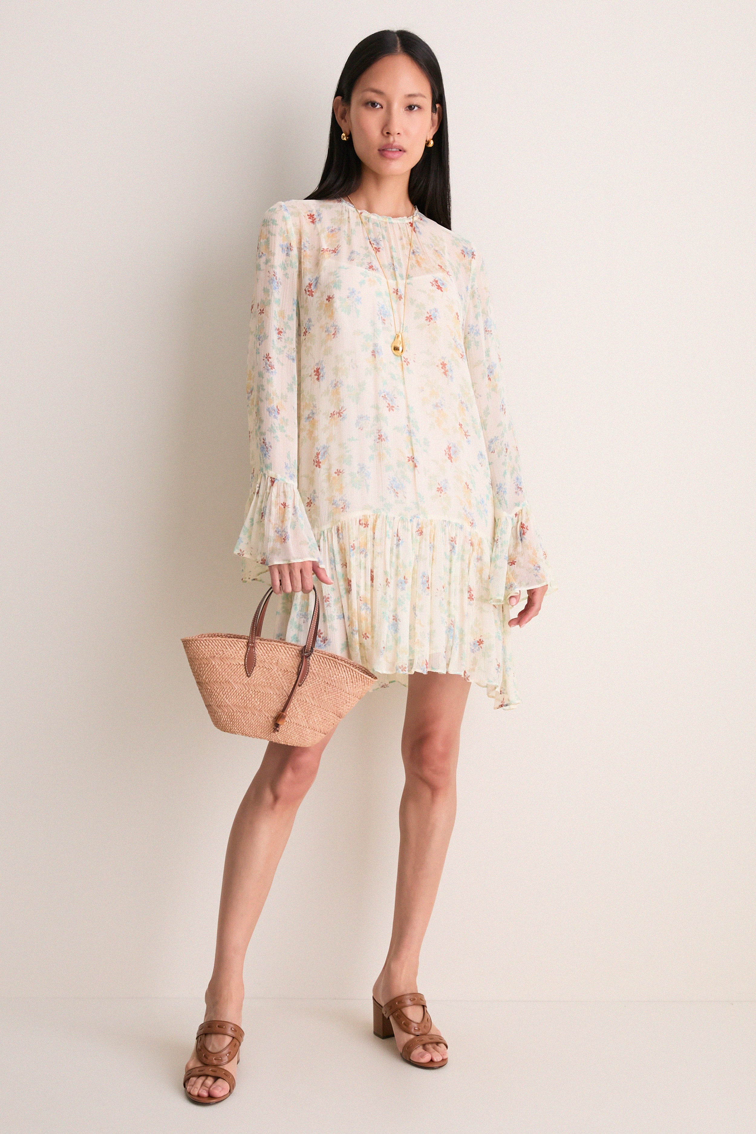 Moon Petal Emmeline Silk Mini Dress