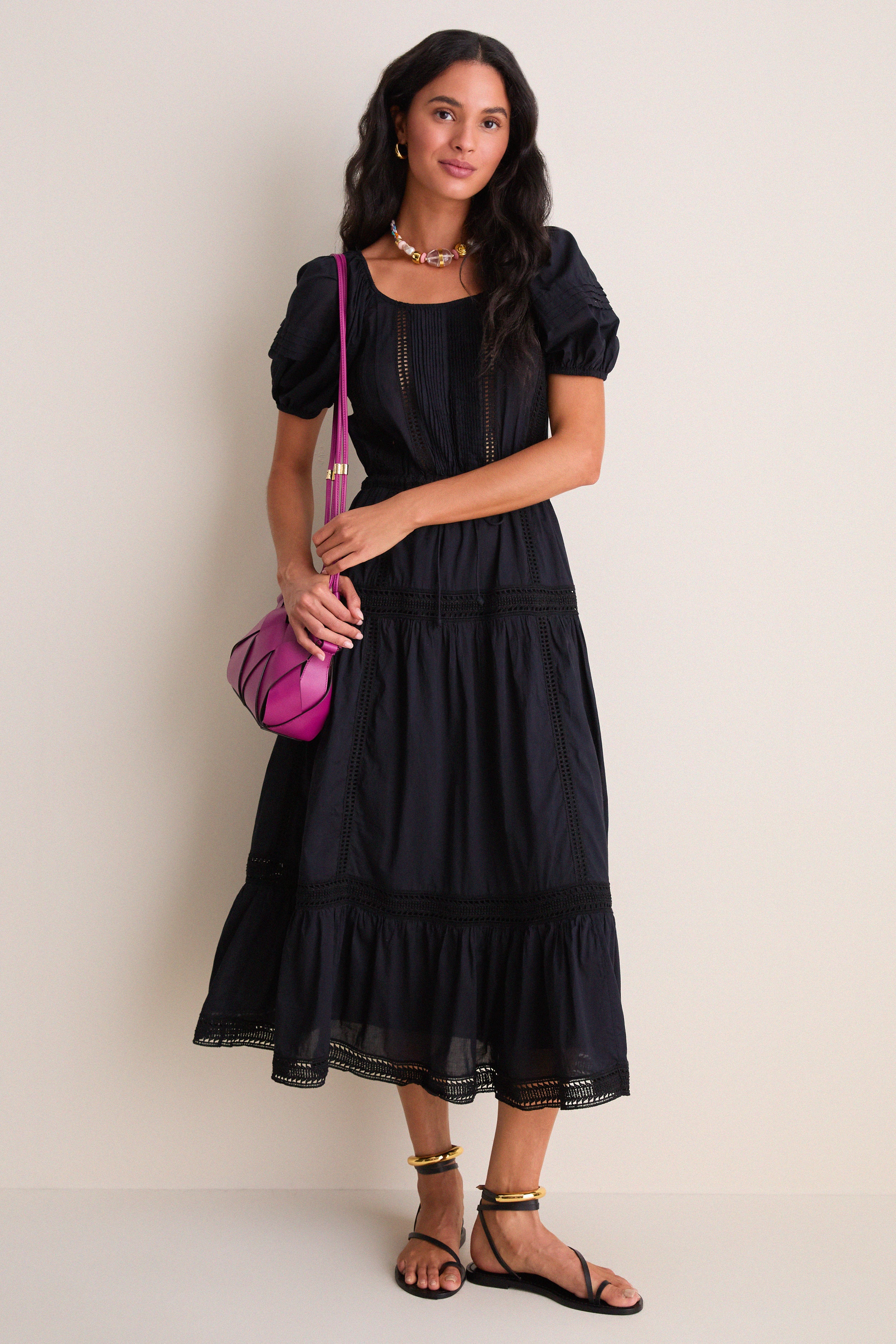 Noir Isolde Short Sleeve Cotton Dress