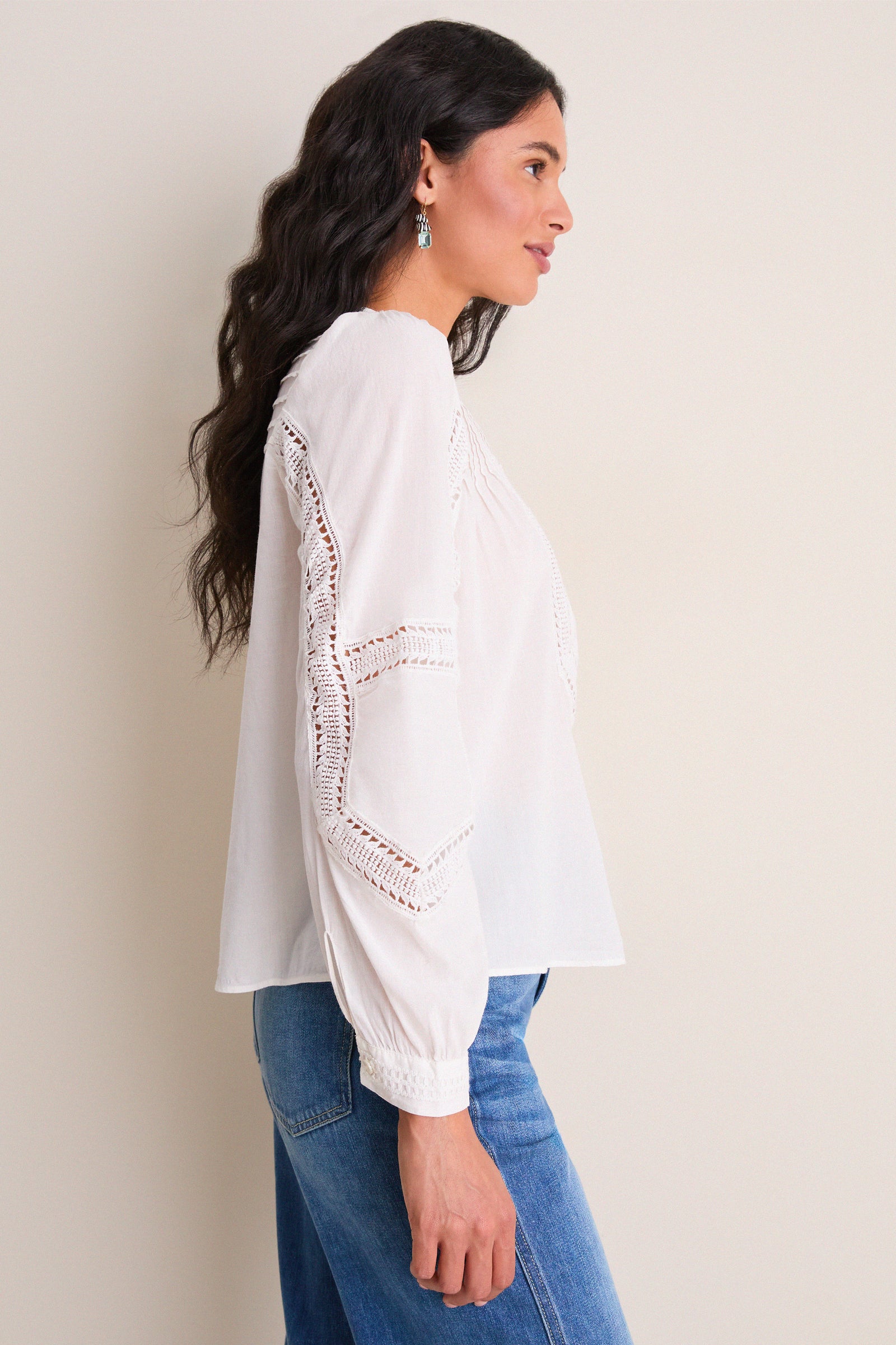 Pristine Marlowe Long Sleeve Cotton Top