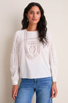 Pristine Marlowe Long Sleeve Cotton Top