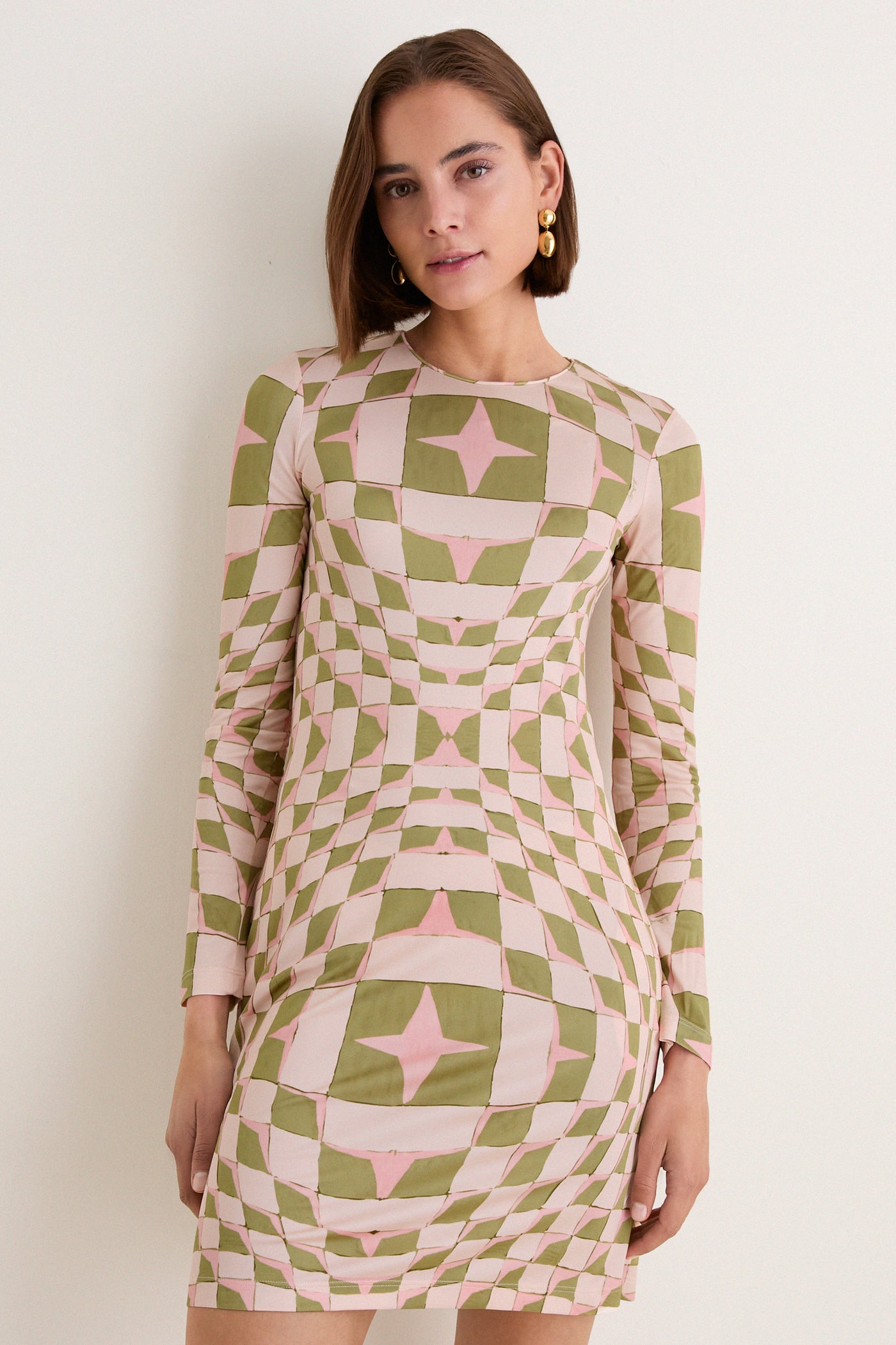 La DoubleJ Slinky Mini Swing Dress | Print | Size 42