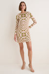 Sandglass Slinky Mini Swing Dress