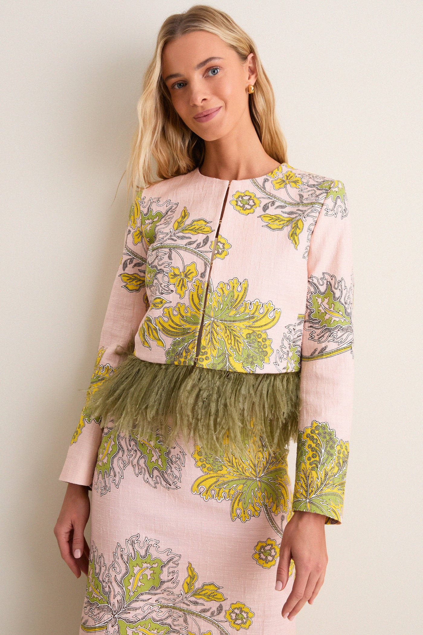 Swathe Bijoux Jacket with Feathers