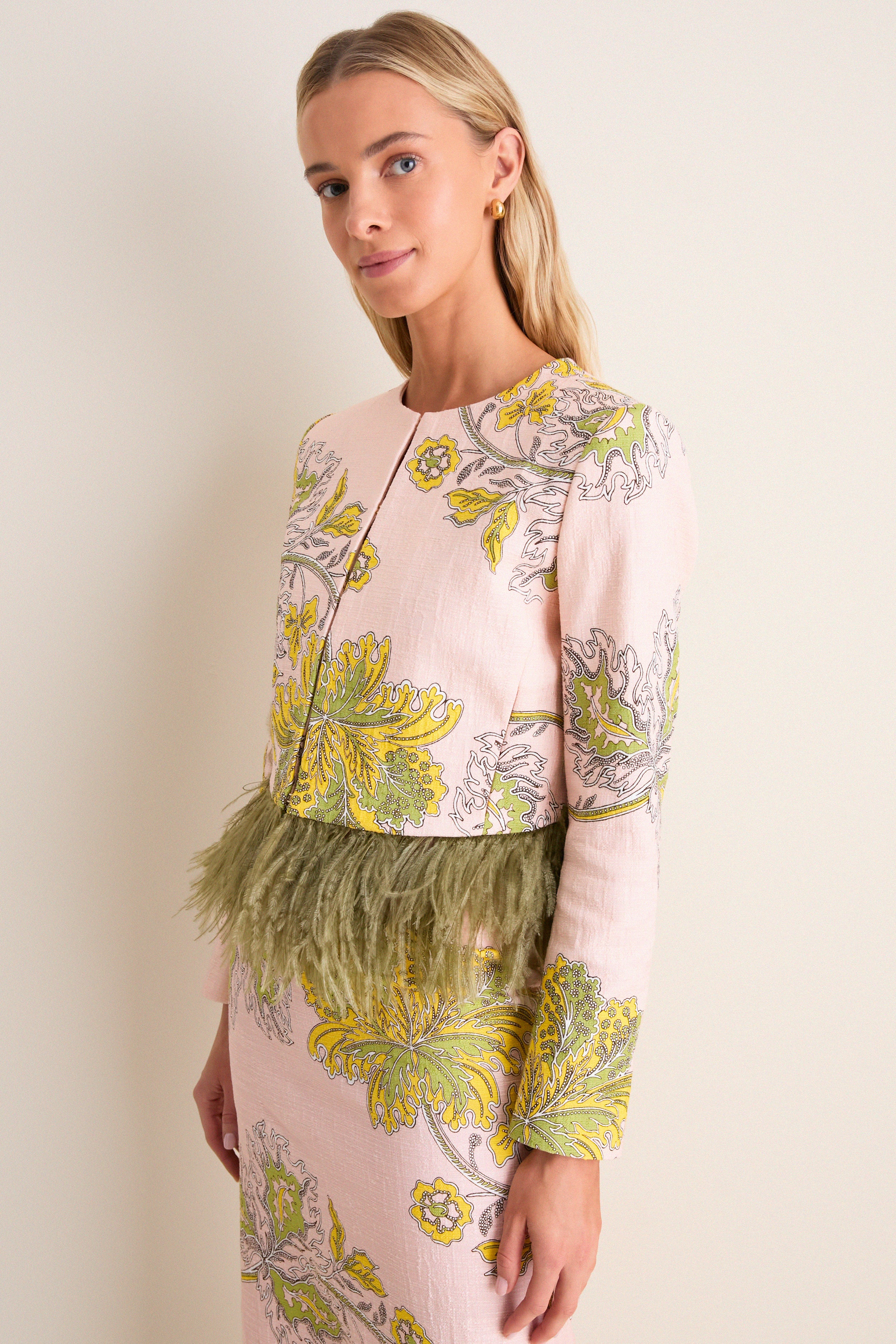 Swathe Bijoux Jacket with Feathers