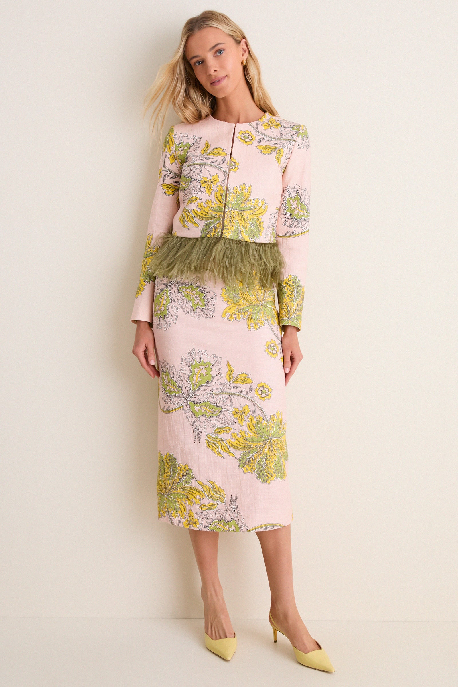 Swathe Bijoux Jacket with Feathers