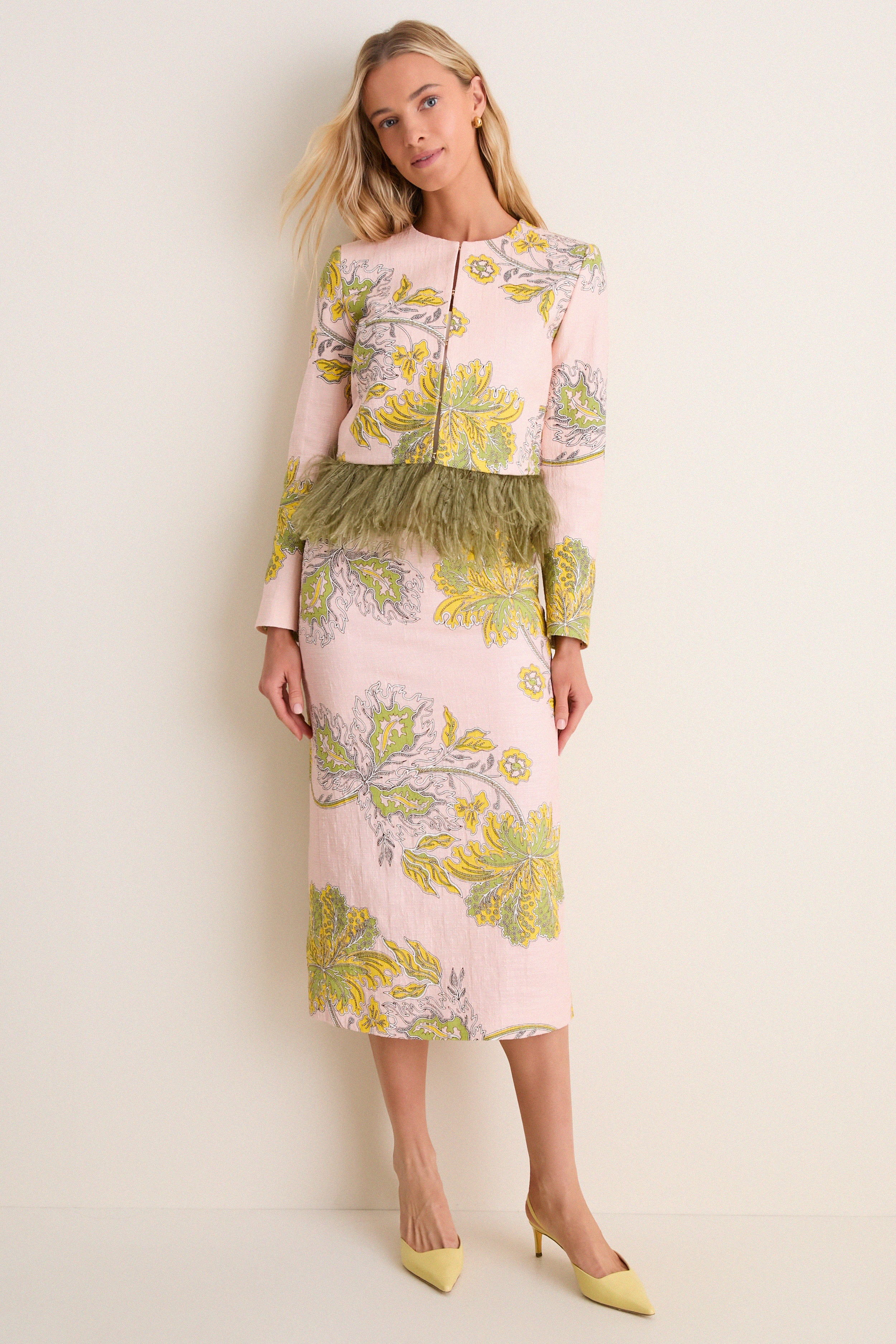 Swathe Bijoux Jacket with Feathers