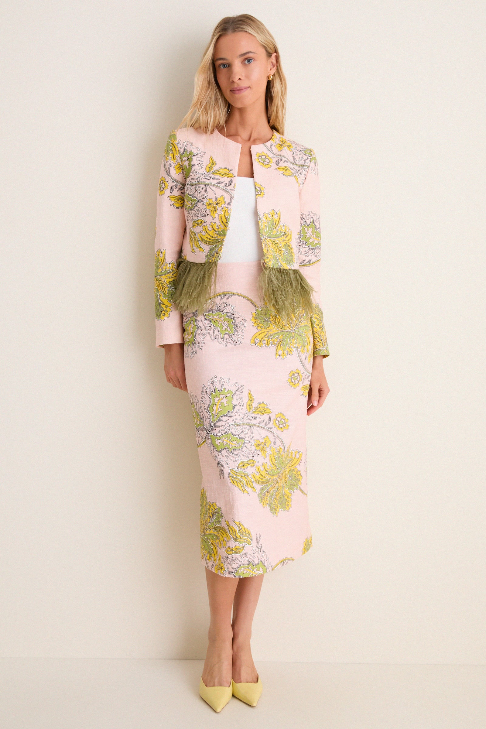 Swathe Bijoux Jacket with Feathers