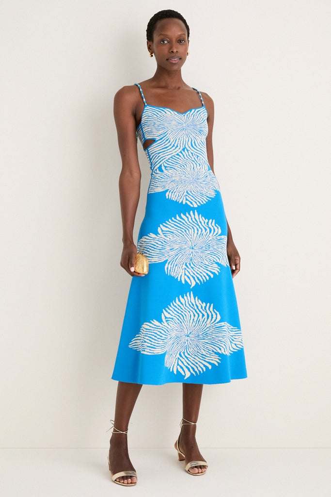 alexis matani printed satin maxi dress Matani Printed Satin Maxi Dress In Monaco Blue