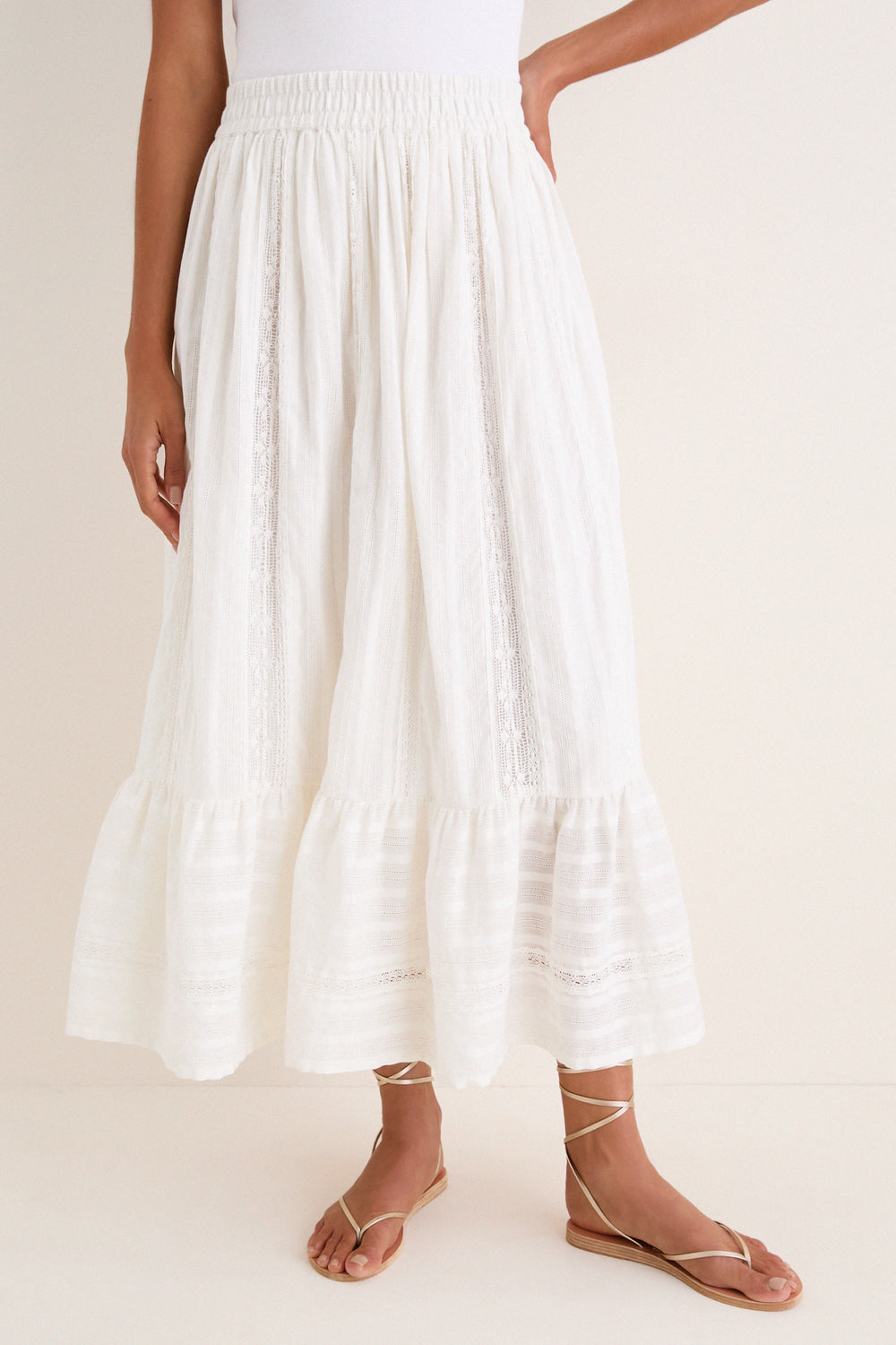White Lace Beatrice Skirt