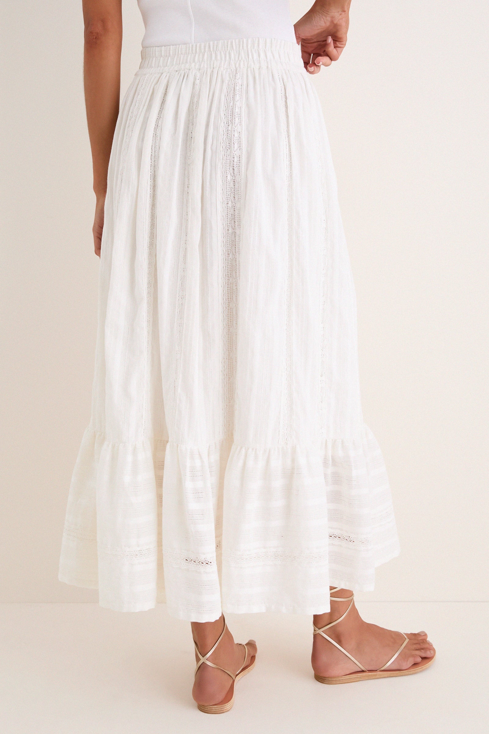 White Lace Beatrice Skirt